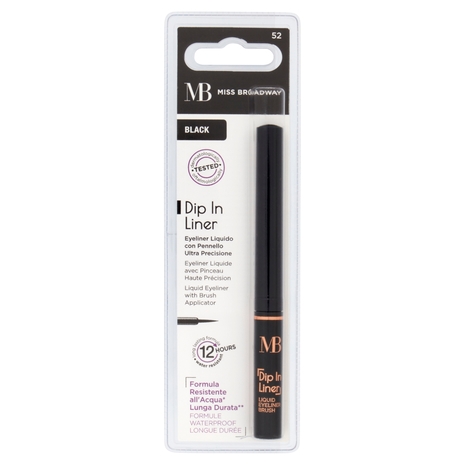 Miss Broadway Dip In Liner Eyeliner Liquido con Pennello Ultra Precisione Black